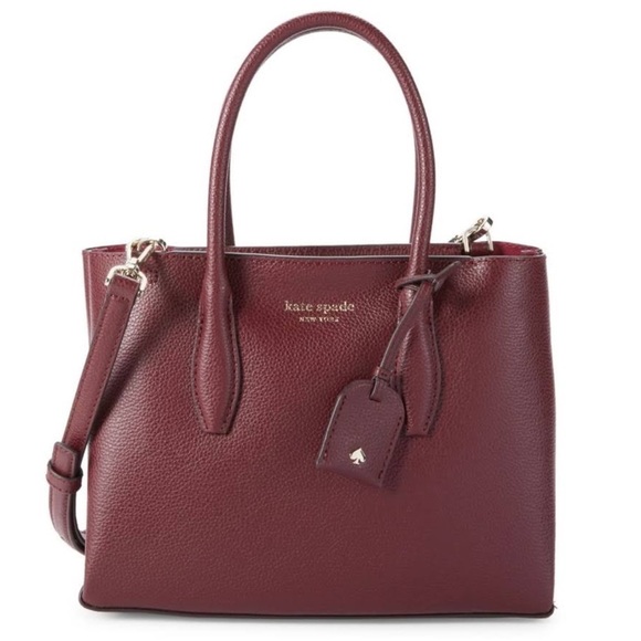 NWT Kate Spade Eva Small Top Zip Satchel in Cherrywood Red - Picture 13 of 14